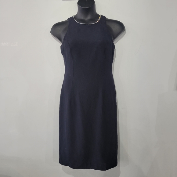 Vintage Rhinestone Collar Black Cocktail Dress | Santa Fe - Picture 2 of 9